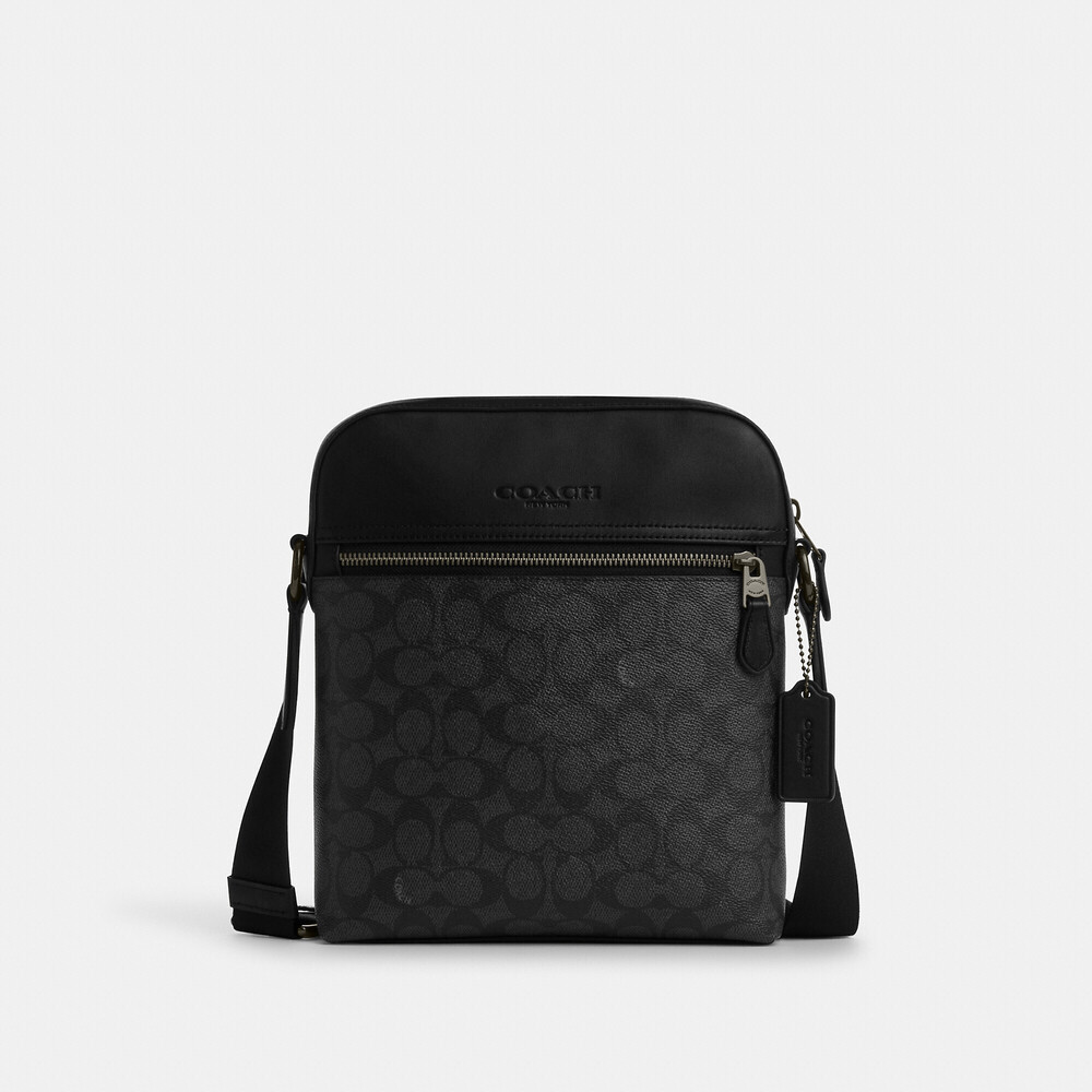 Coach Outlet Men's Houston Flight Bag In Signature Canvas